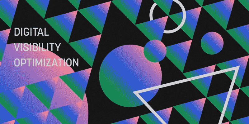 Digital Visibility Optimization Circle Triangle Branded